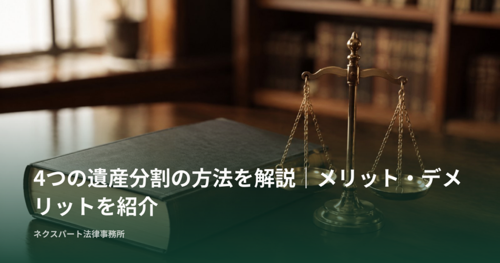 4つの遺産分割の方法を解説｜メリット・デメリットを紹介