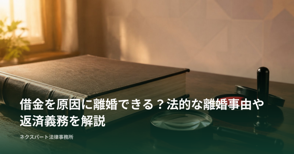 借金を原因に離婚できる？法的な離婚事由や返済義務を解説