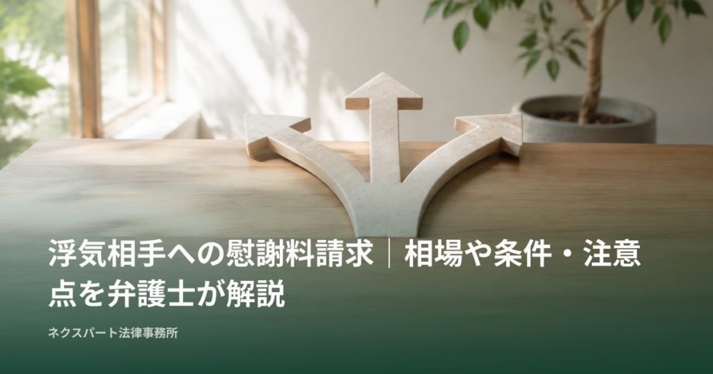 浮気相手への慰謝料請求｜相場や条件・注意点を弁護士が解説