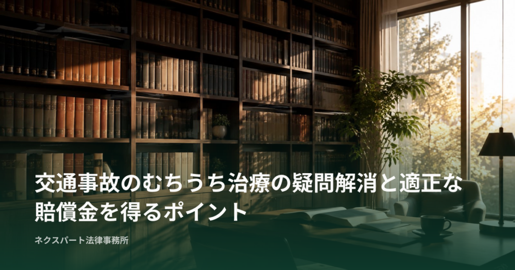交通事故のむちうち治療の疑問解消と適正な賠償金を得るポイント