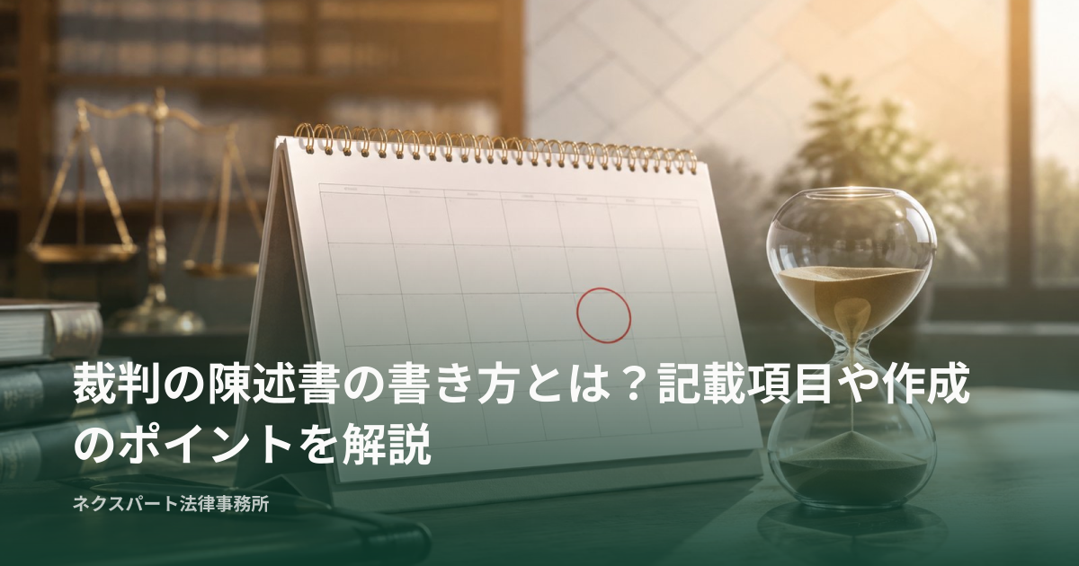 裁判の陳述書の書き方とは？記載項目や作成のポイントを解説