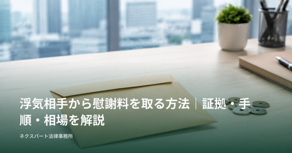浮気相手から慰謝料を取る方法｜証拠・手順・相場を解説