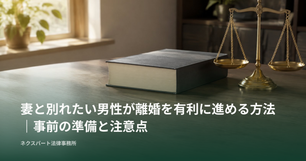 妻と別れたい男性が離婚を有利に進める方法｜事前の準備と注意点