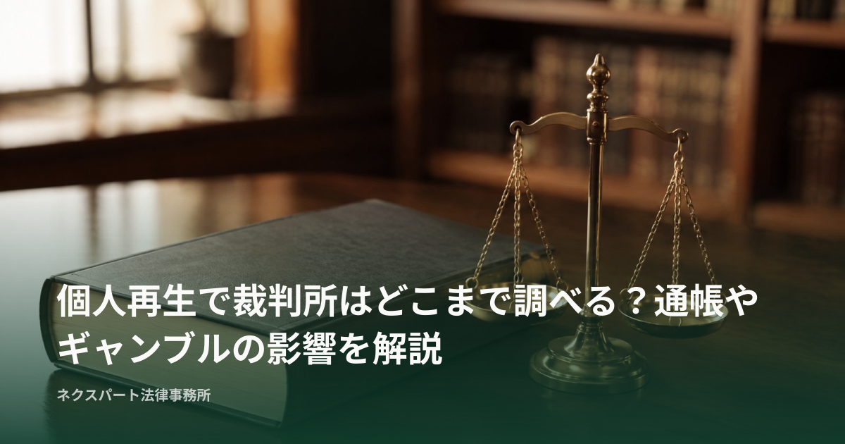 個人再生で裁判所はどこまで調べる？通帳やギャンブルの影響を解説