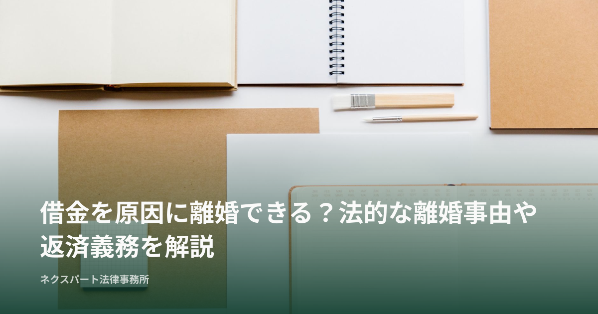 借金を原因に離婚できる？法的な離婚事由や返済義務を解説