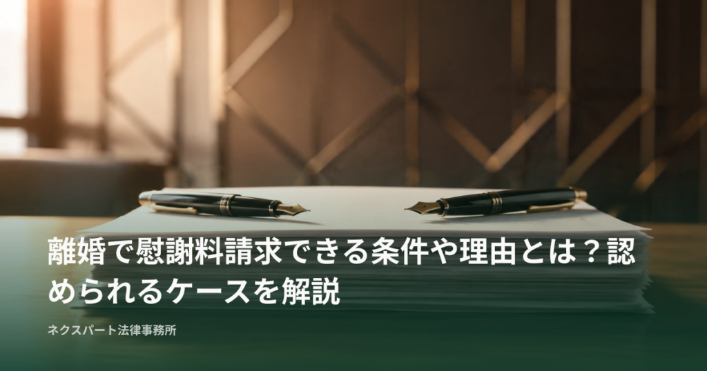 離婚で慰謝料請求できる条件や理由とは？認められるケースを解説