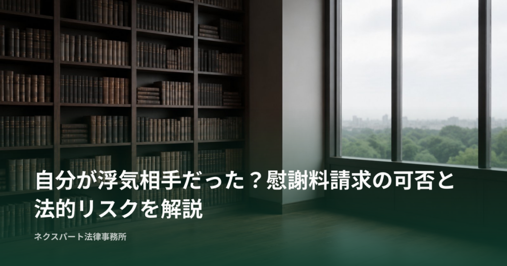 自分が浮気相手だった？慰謝料請求の可否と法的リスクを解説