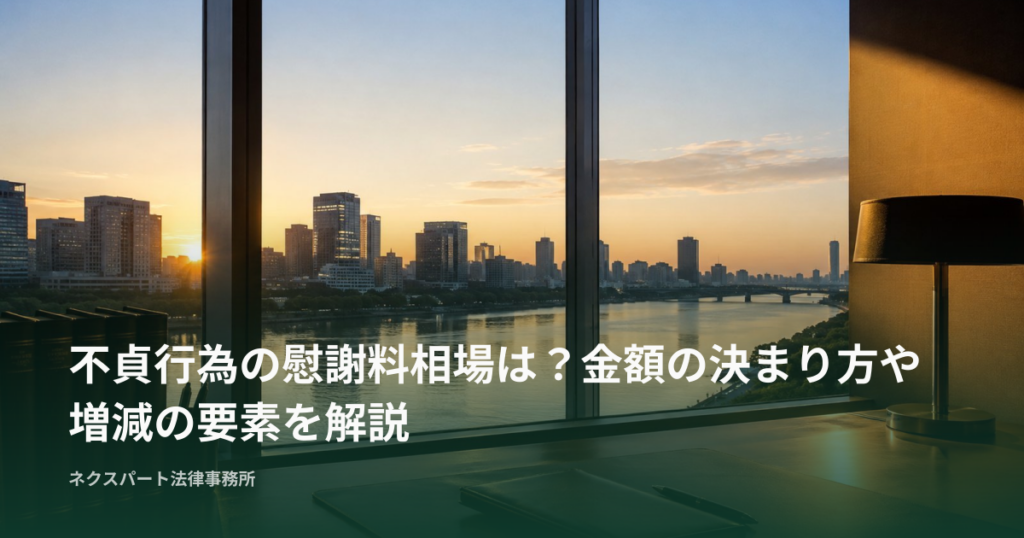 不貞行為の慰謝料相場は？金額の決まり方や増減の要素を解説
