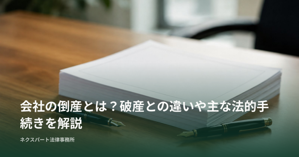 会社の倒産とは？破産との違いや主な法的手続きを解説