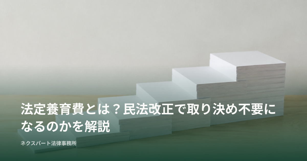 法定養育費とは？民法改正で取り決め不要になるのかを解説