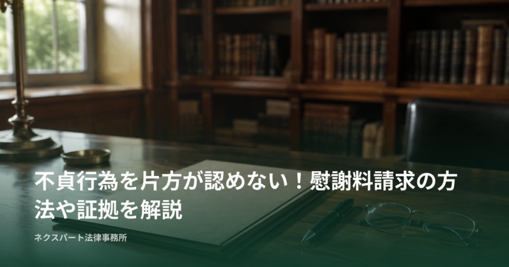 不貞行為を片方が認めない！慰謝料請求の方法や証拠を解説