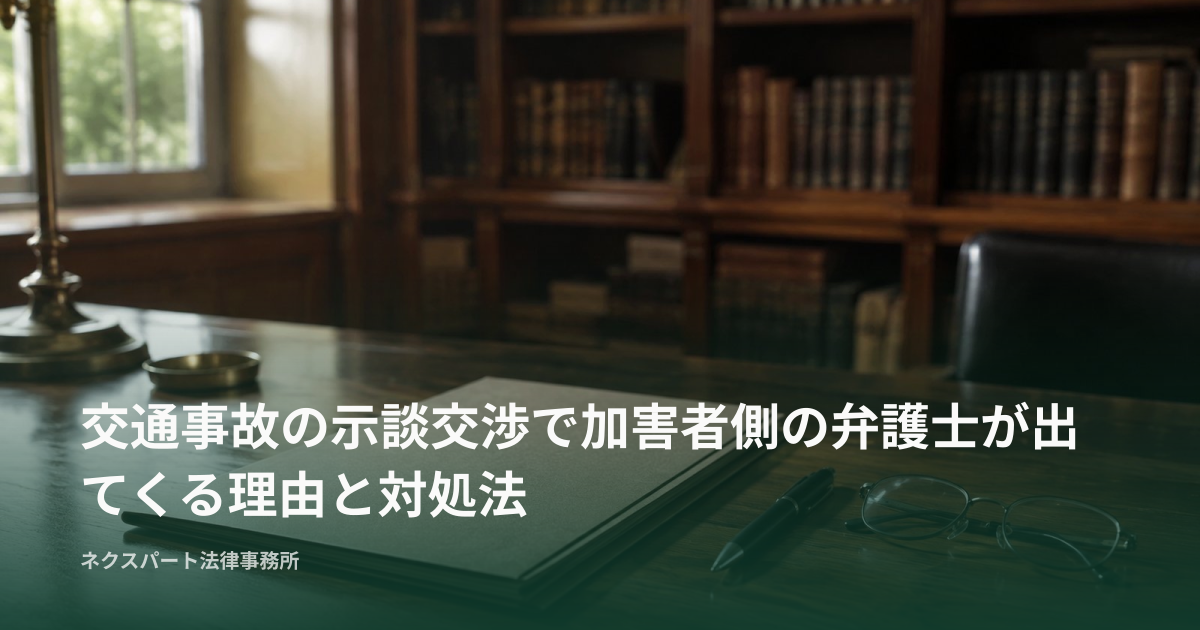 交通事故の示談交渉で加害者側の弁護士が出てくる理由と対処法