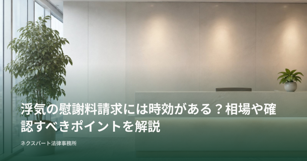 浮気の慰謝料請求には時効がある？相場や確認すべきポイントを解説