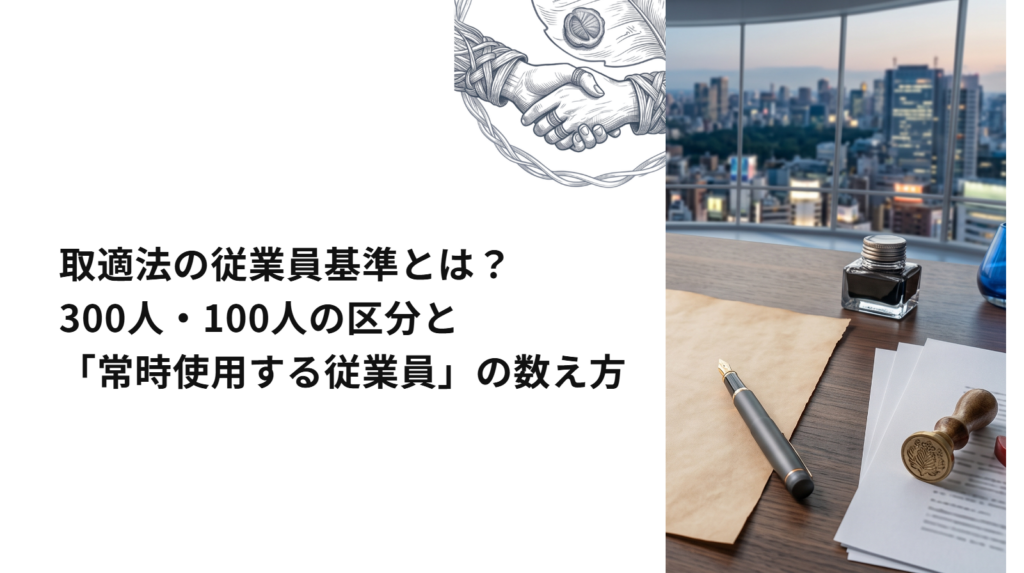 取適法の従業員基準とは？300人・100人の区分と「常時使用する従業員」の数え方