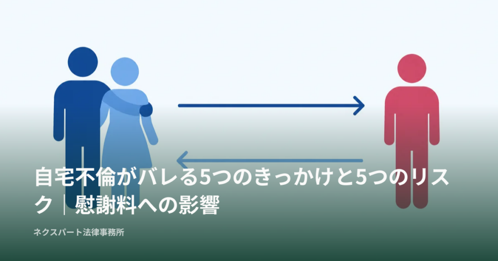 自宅不倫がバレる5つのきっかけと5つのリスク｜慰謝料への影響
