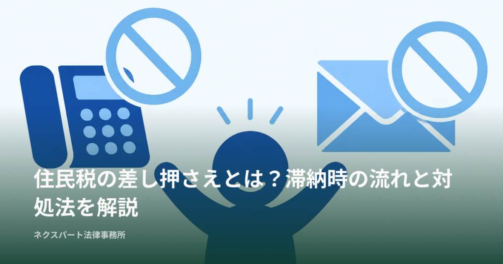住民税の差し押さえとは？滞納時の流れと対処法を解説