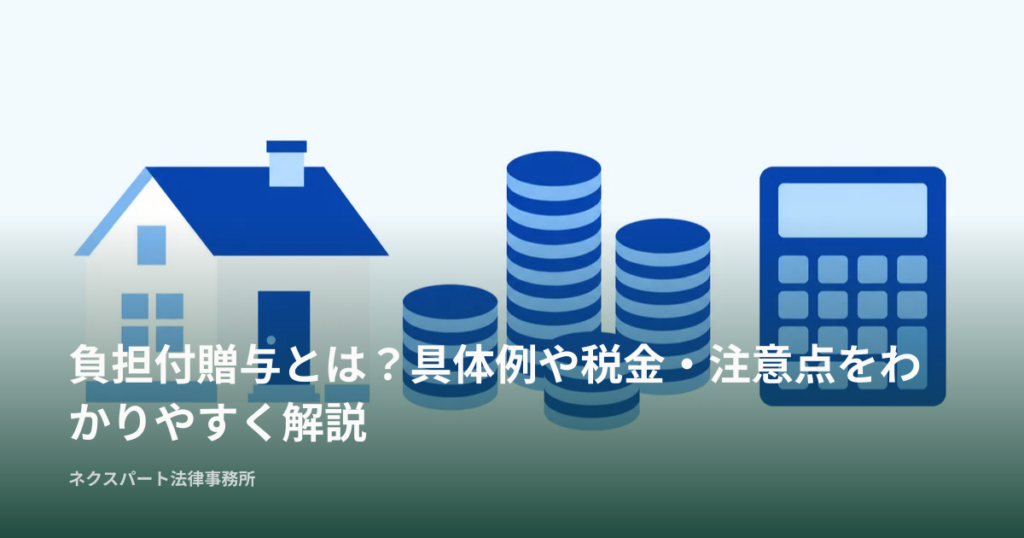 負担付贈与とは？具体例や税金・注意点をわかりやすく解説