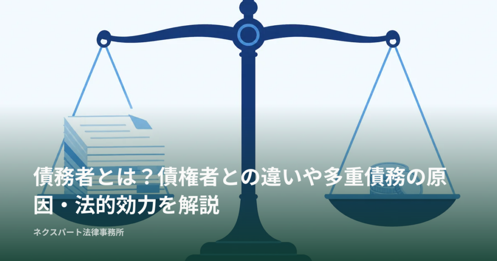 債務者とは？債権者との違いや多重債務の原因・法的効力を解説