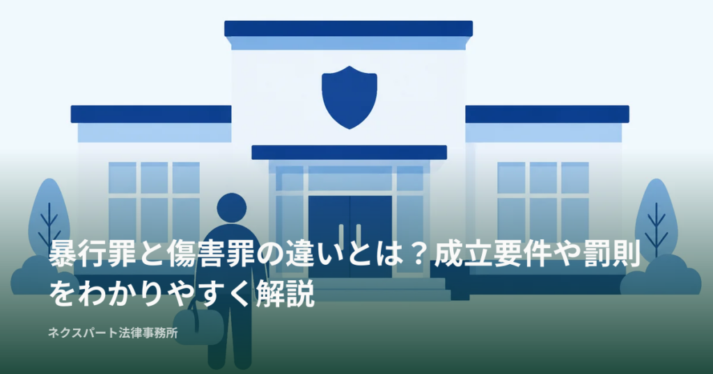 暴行罪と傷害罪の違いとは？成立要件や罰則をわかりやすく解説
